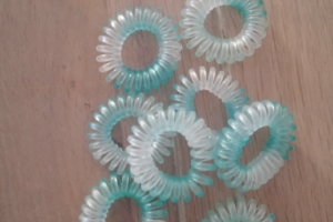 Spiral Zopfgummi türkis
